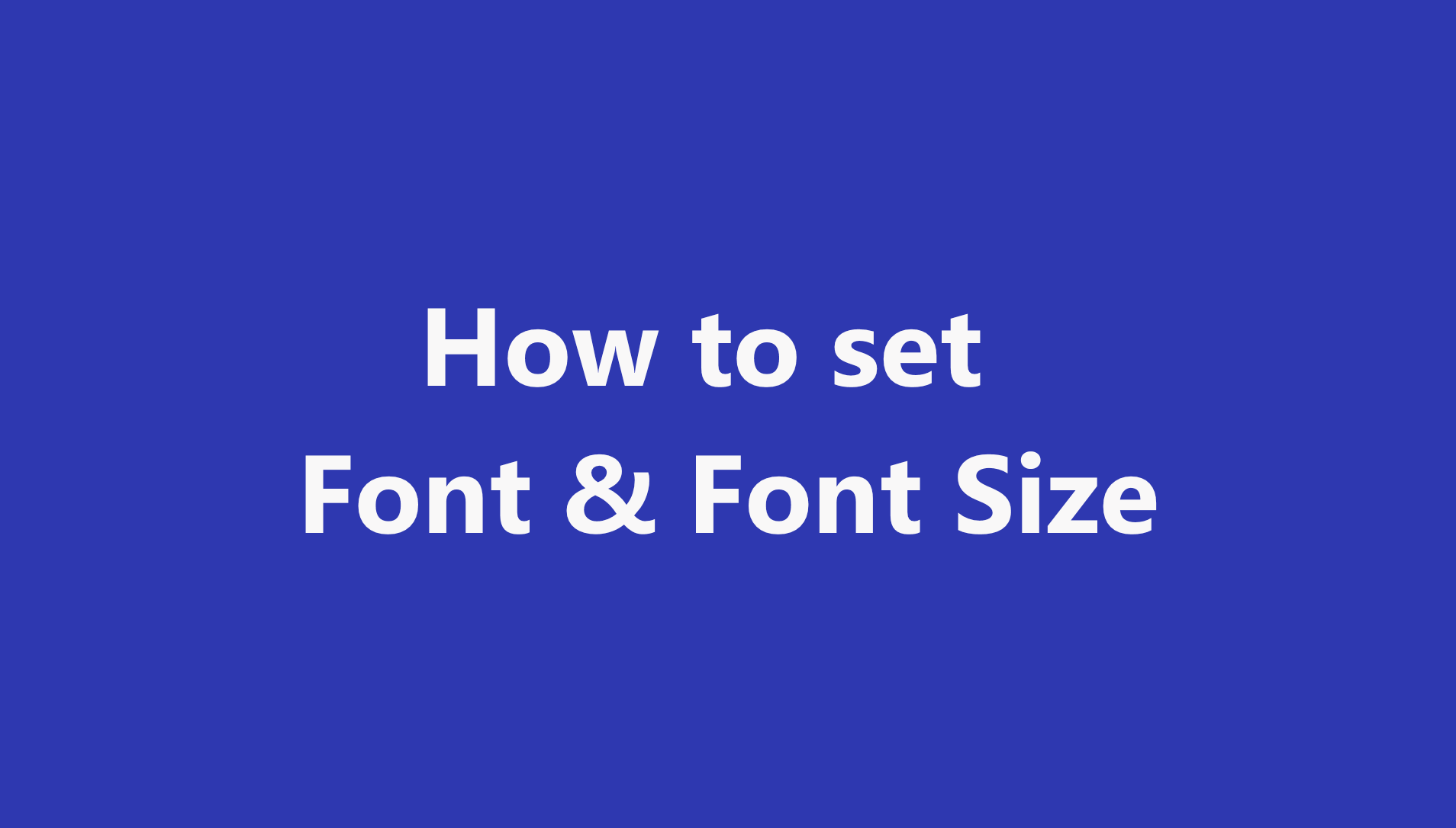 Font and Size Preview